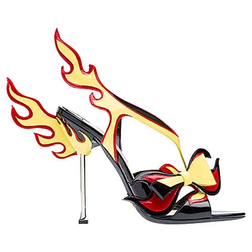 Prada flame bow sandal