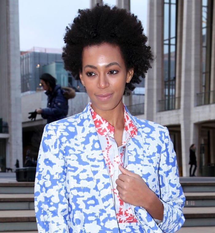 Solange Knowles attends the Diane Von Furstenberg Fall 2012 fashion show during Mercedes-Benz Fashion Week at the The Theatre at Lincoln Center on February 12, 2012 in New York City