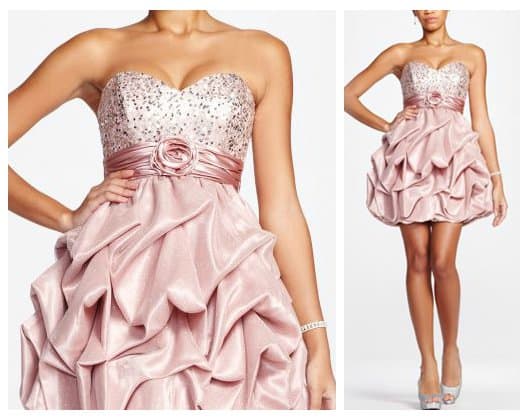 Sequin Strapless Glitter Dress