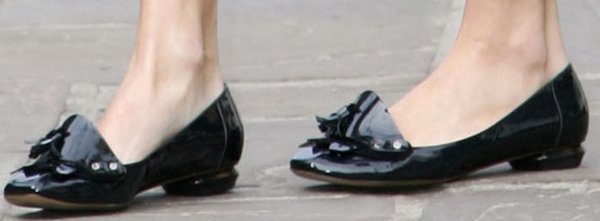 Alexa Chung's black tassel detailed loafers