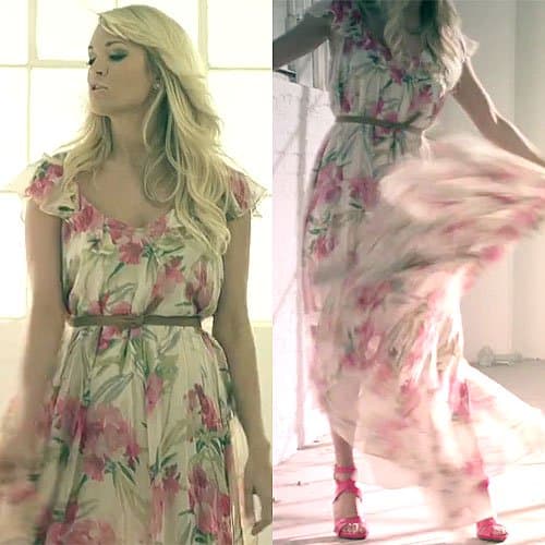 Carrie Underwood wears a Marissa dress from Elizabeth and James in her official music video for Good Girl