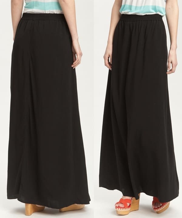 Caslon Woven Maxi Skirt in Black