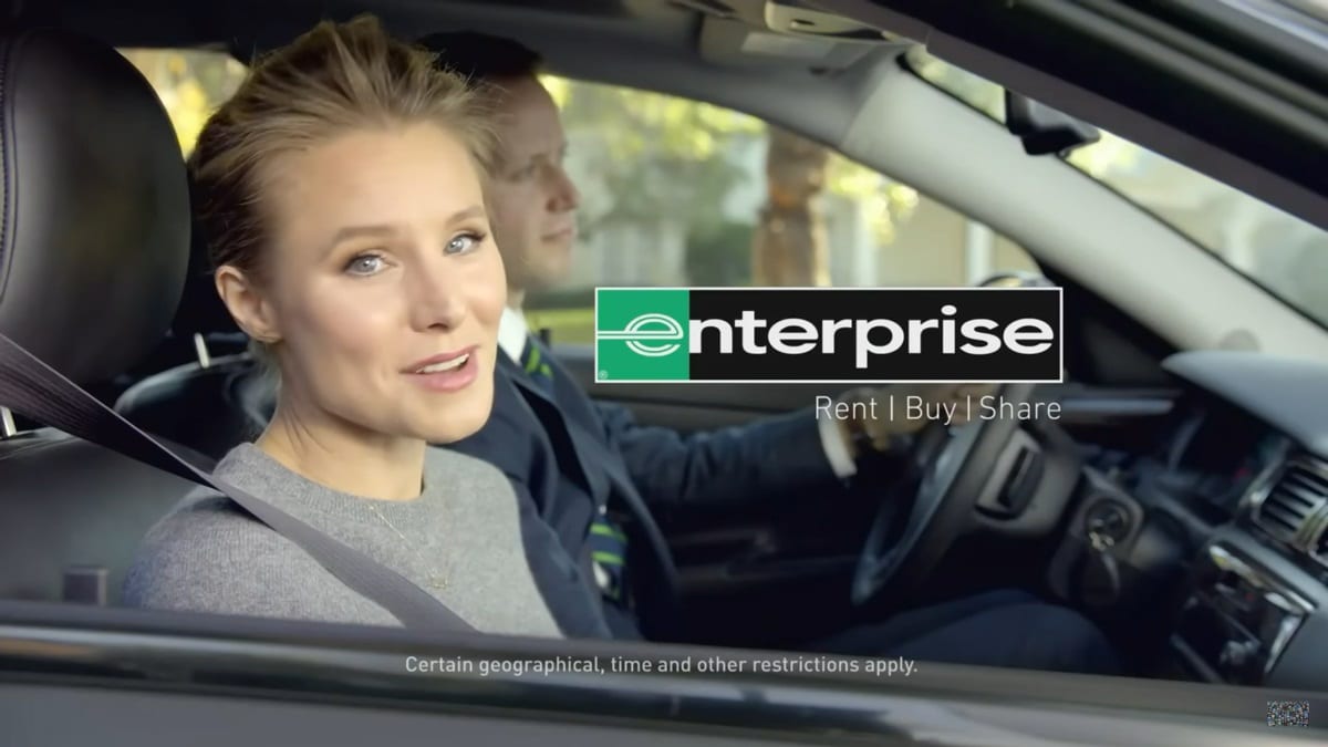 Kristen Bell, with her iconic blonde locks, has been successfully representing Enterprise Rent-A-Car since 2016, adding a touch of glamour to the brand