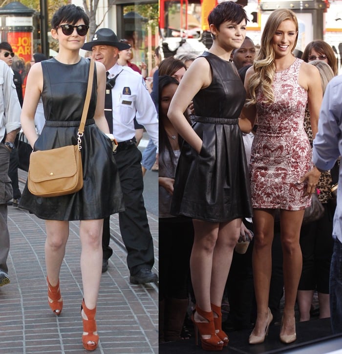 Ginnifer Goodwin and Renee Bargh smile for the cameras