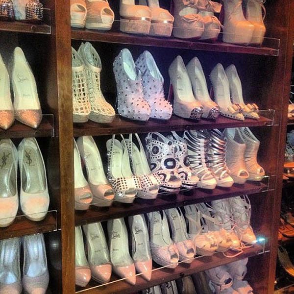 Kim Kardashian's shoe closet - "So nude"