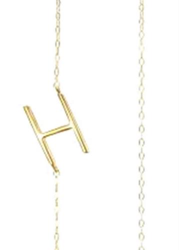 H necklace by Jenny Lu's Albeit Jewelry