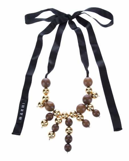 Marni Beaded Ribbon Necklace