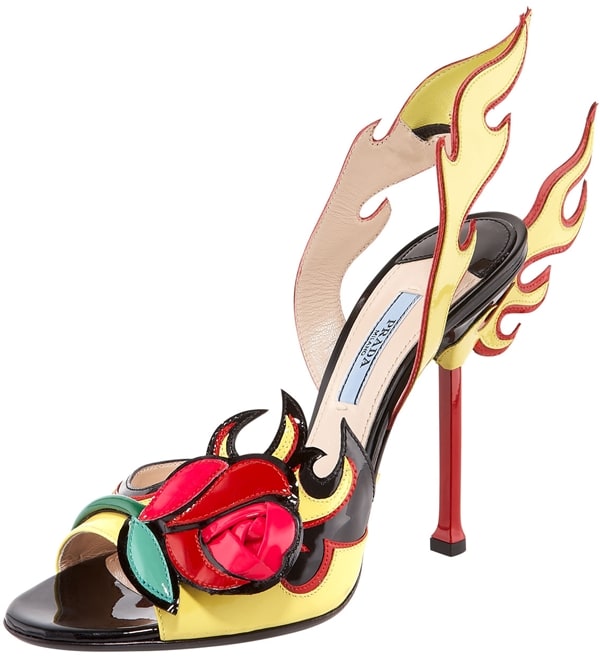 Prada rose toe flame sandal
