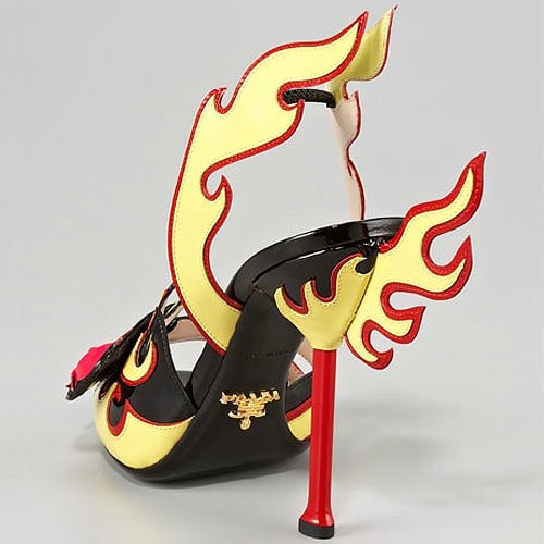 Prada rose toe flame sandal