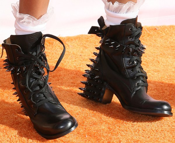 Willow Smith's black Chanel boots