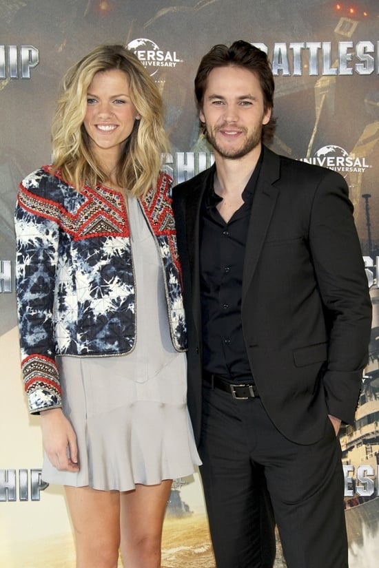 Brooklyn Decker and Taylor Kitsch at the photocall for Battleship