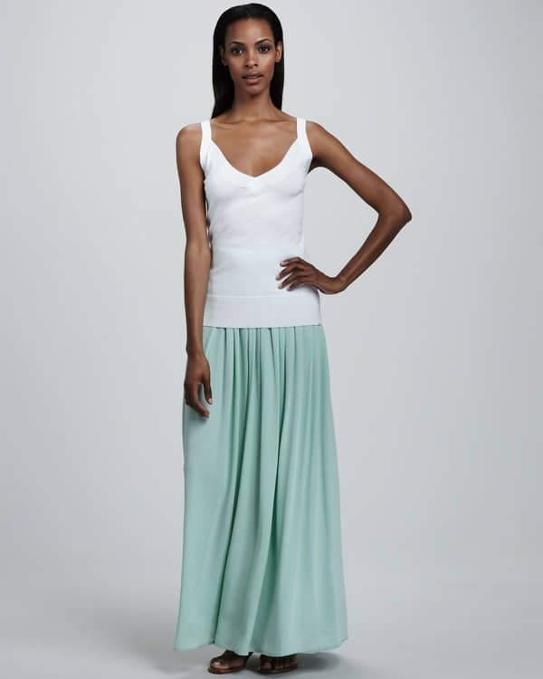 Adrienne Vittadini Pleated Maxi Skirt