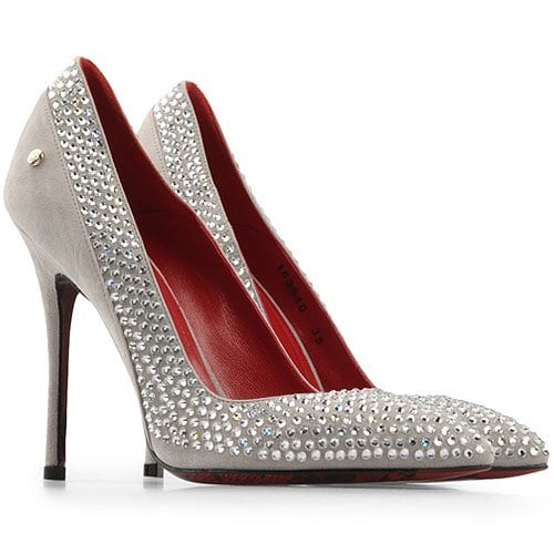 Cesare Paciotti Studded Pumps in Grey