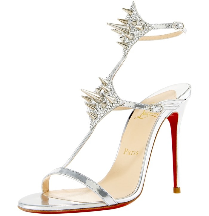 Silver Lady Max Spike T-Strap Sandals