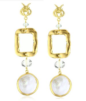 Azaara Static Geo Pearl Earrings