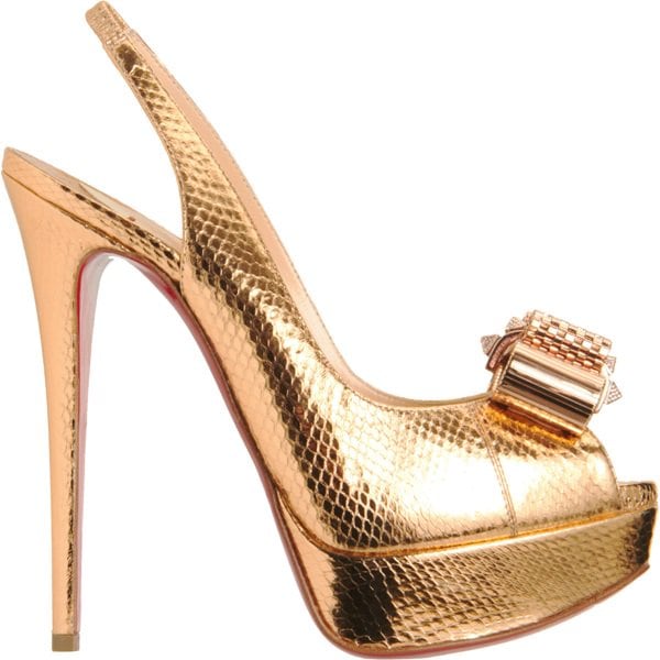 Christian Louboutin Metal Nodo 150 Ayers in Gold