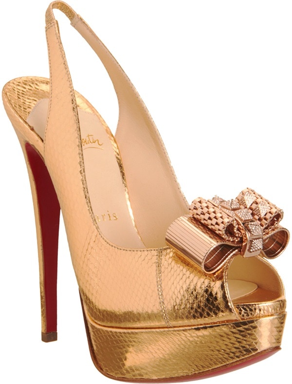 Christian Louboutin Metal Nodo 150 Ayers in Gold