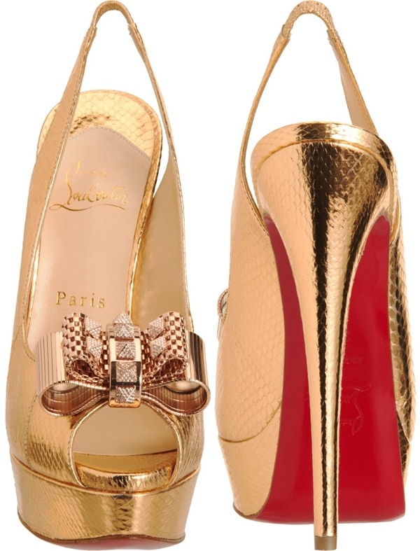 Christian Louboutin Metal Nodo 150 Ayers in Gold