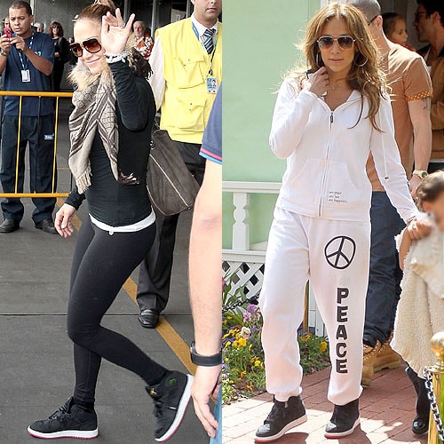 Jennifer Lopez arrives at Rio de Janeiro, Brazil on February 19, 2012; Hangs out at The Grove in Hollywood on April 5, 2012