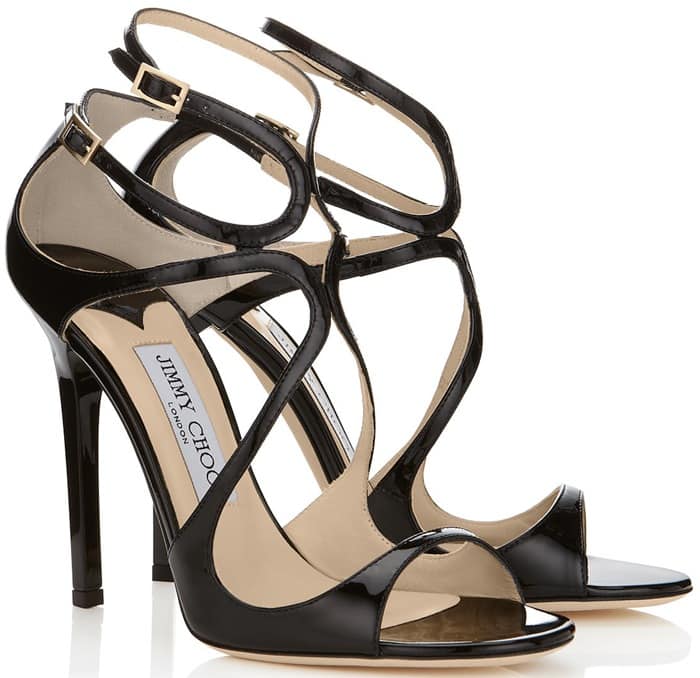 Jimmy Choo Black Lance Sandals