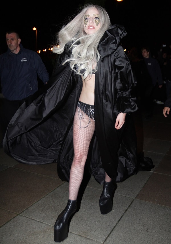 Lady Gaga leaves the O2 World arena after her show in Berlin