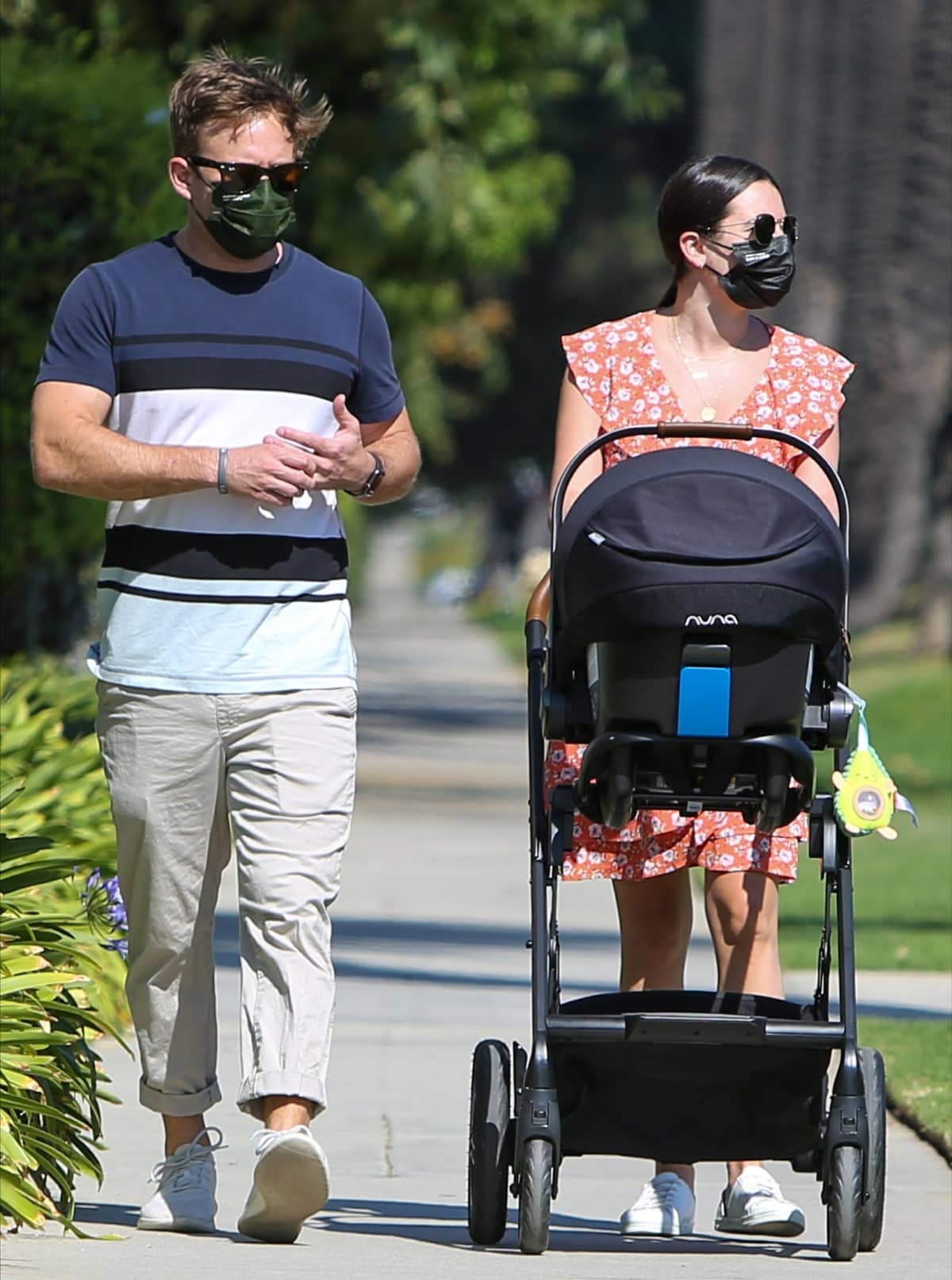 Lea Michele and Zandy Reich take baby Ever Leo out for a stroll in Los Angeles