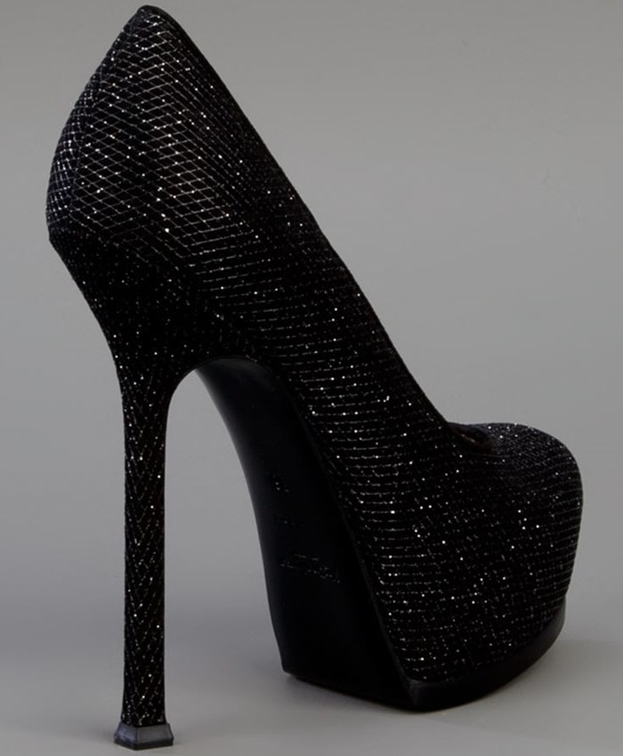 Yves Saint Laurent 'Tribtoo' Pump in Glitter Finish Suede