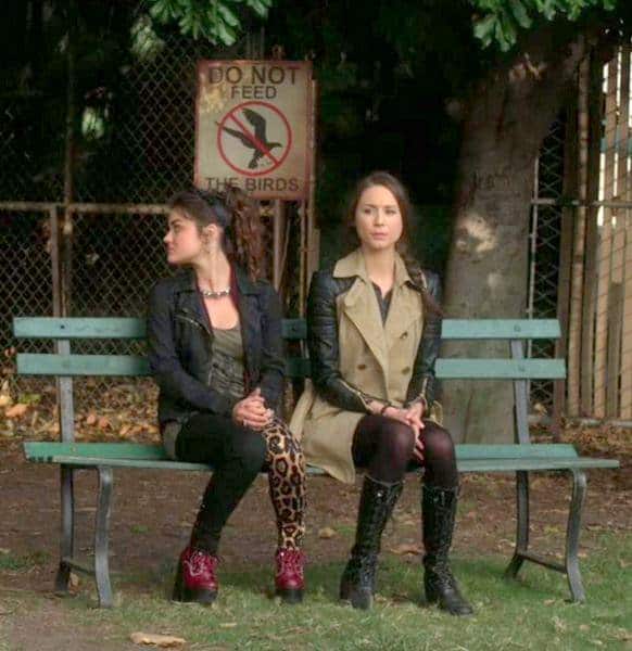 Aria's leopard and black jeans from Pretty Little Liars season 2, episode 21 are definitely a memorable look