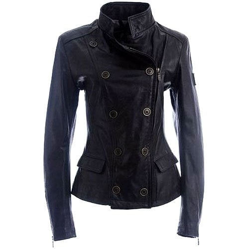 Belstaff double-breasted zip leather blazer jacket