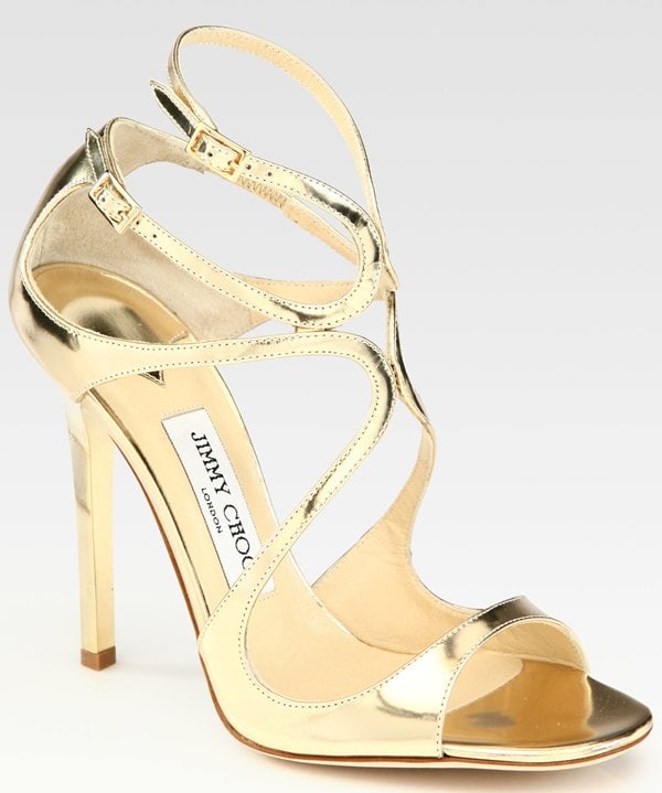 Jimmy Choo Lance Sandal in Gold