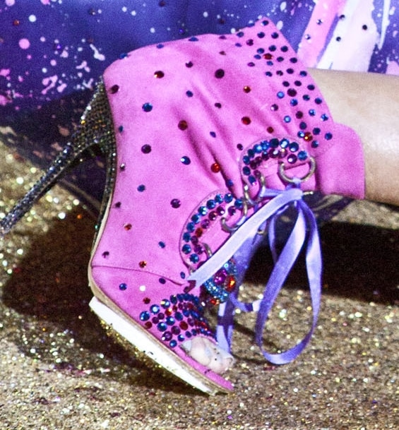 Katy Perry rocking embellished statement heels