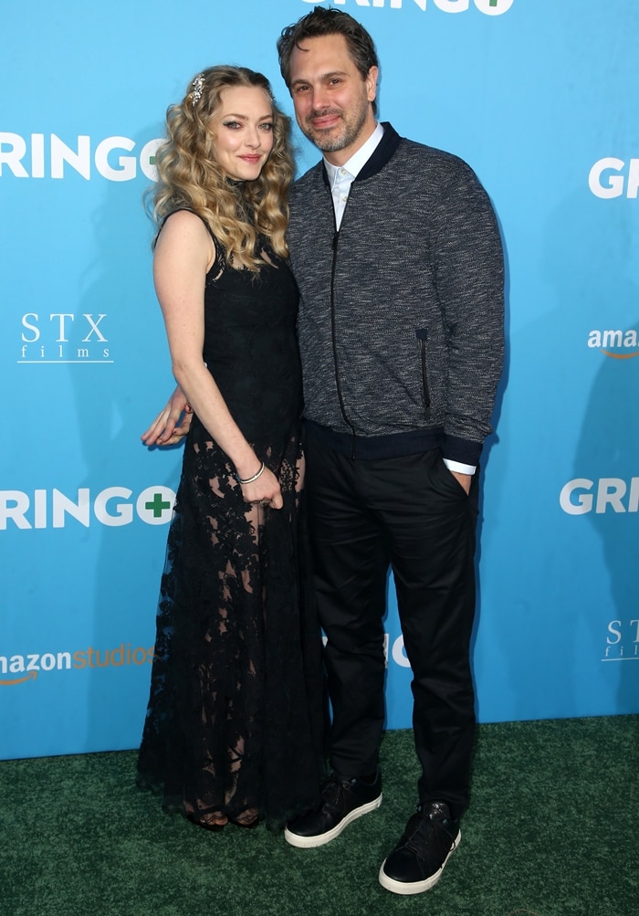 Actress Amanda Seyfried and writer Thomas Sadoski attend the World Premiere of Gringo