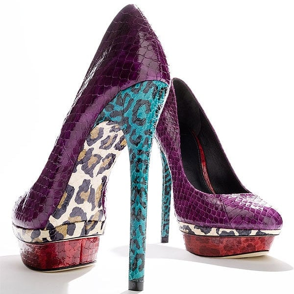 B Brian Atwood 'Fontanne' Platform Pumps in Purple Multi