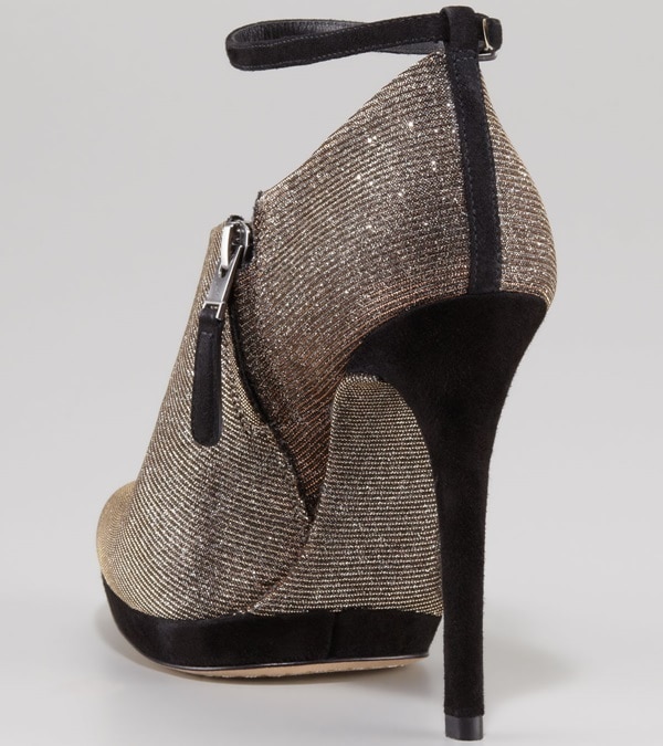 B by Brian Atwood Sparkle Ankle Strap Booties