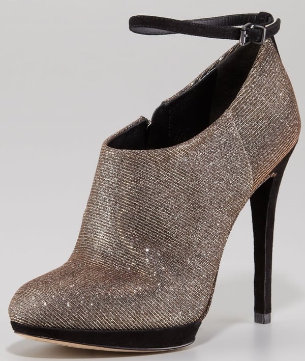 B by Brian Atwood Sparkle Ankle Strap Booties
