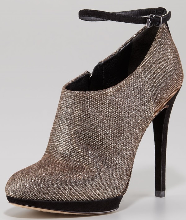 B by Brian Atwood Sparkle Ankle Strap Booties