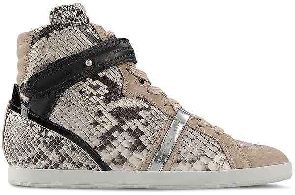 Barbara Bui Python and Leather Sneakers