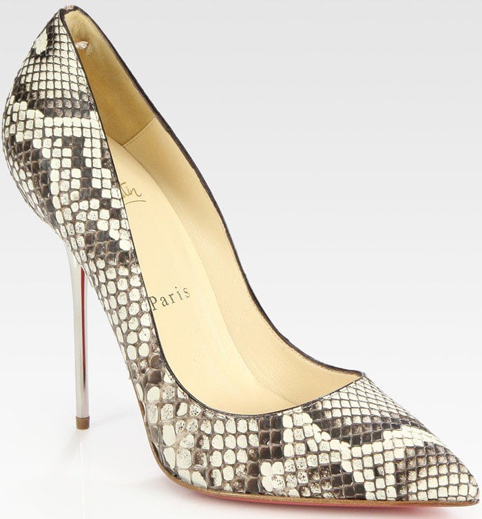 Christian Louboutin Lipsinka 120 pin-heeled python pumps