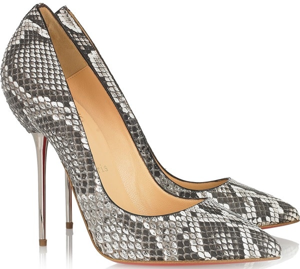 Christian Louboutin 'Lipsinka' Python Point Toe Pumps