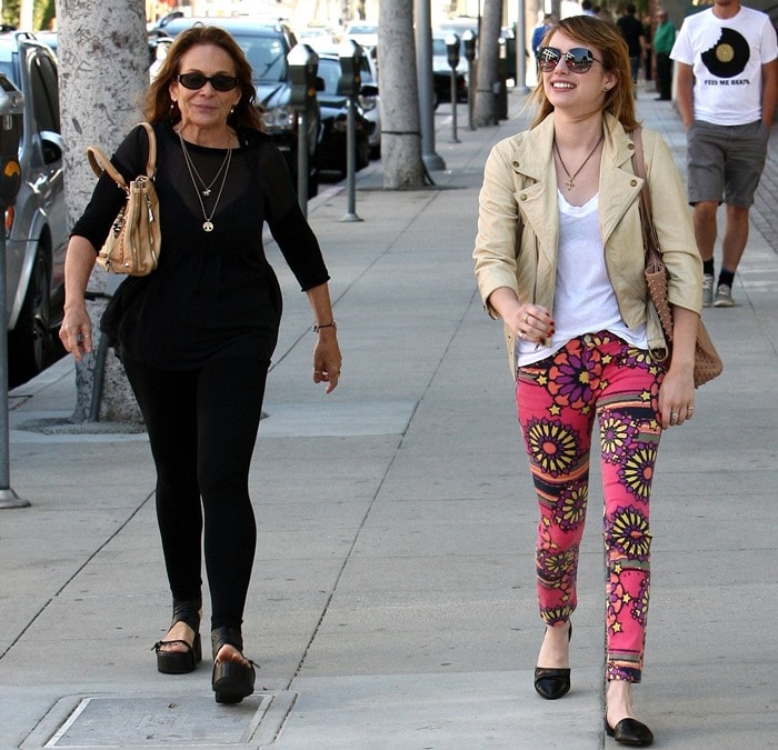 Emma Roberts and her mom Kelly Cunningham stroll through Los Angeles
