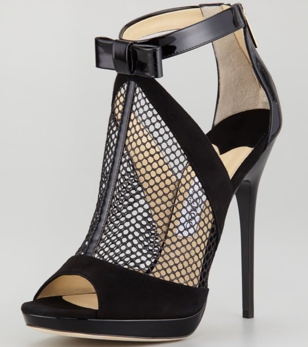 Jimmy Choo 'Callie' Mixed Media T-Strap Sandals