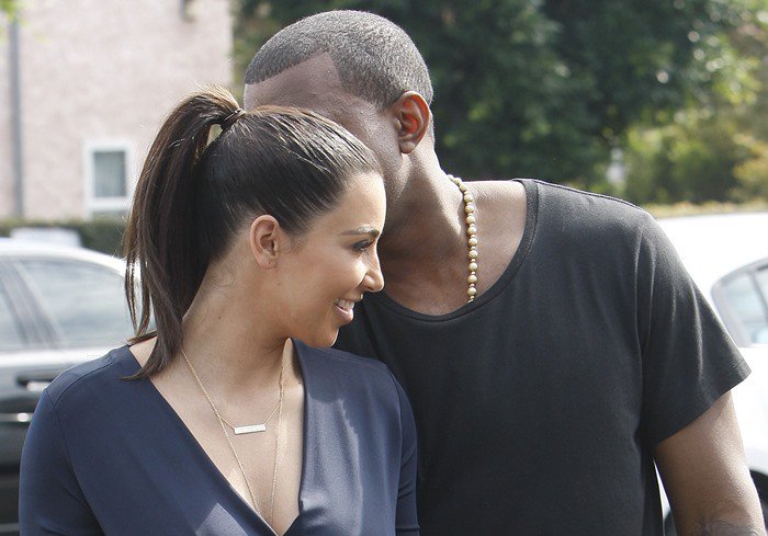 Kim Kardashian and Kanye West head out to lunch in Beverly Hills after attending the grand opening of Dash in Los Angeles on July 13, 2012