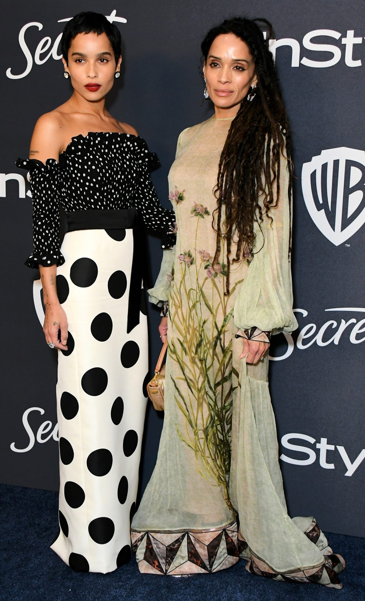Lisa Bonet and Zoë Kravitz, showcasing pretty identical heights, attended the 21st Annual Warner Bros. And InStyle Golden Globe After Party at The Beverly Hilton Hotel on January 05, 2020, in Beverly Hills, California