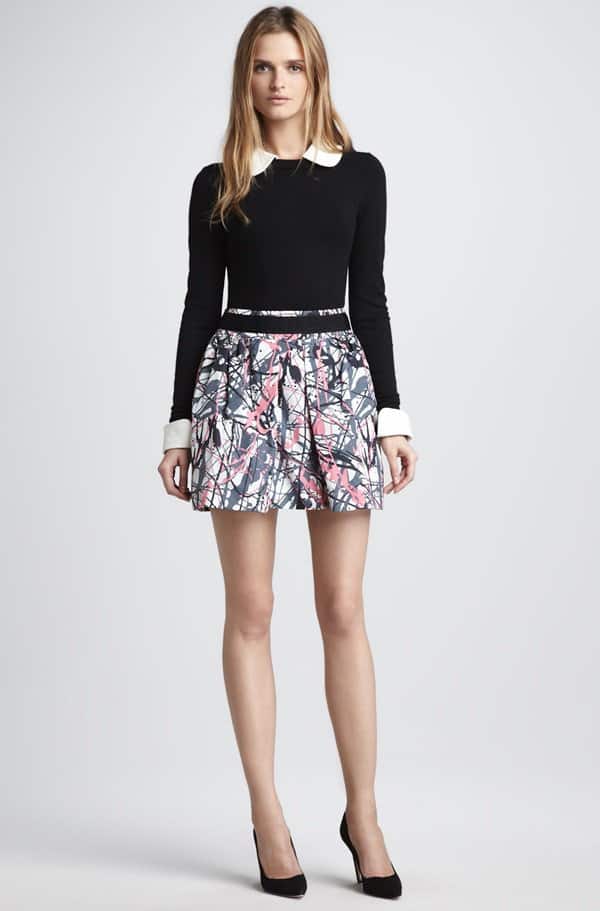 Milly Paris Pleated Skirt