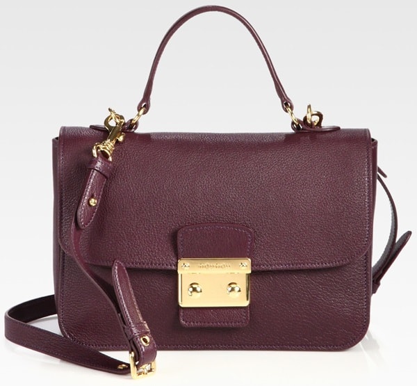 Miu Miu 'Madras' Crossbody Bag in Burgundy