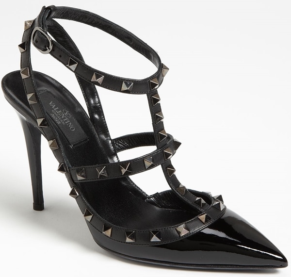 Valentino 'Rock Stud' So Noir Patent Pumps