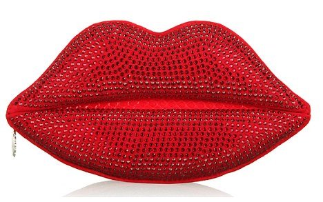 Lulu Guinness embellished lips clutch