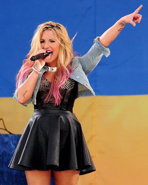 Demi Lovato performs live on ABC's "Good Morning America" at Rumsey Playfield