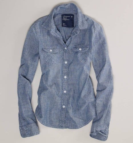 Chambray Western Shirt from American Eagle Outfitters