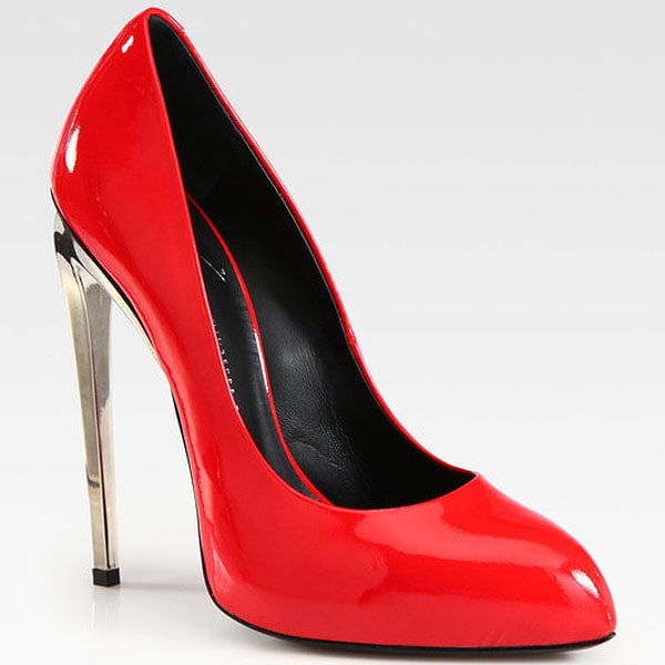 Giuseppe Zanotti metal heel patent pumps